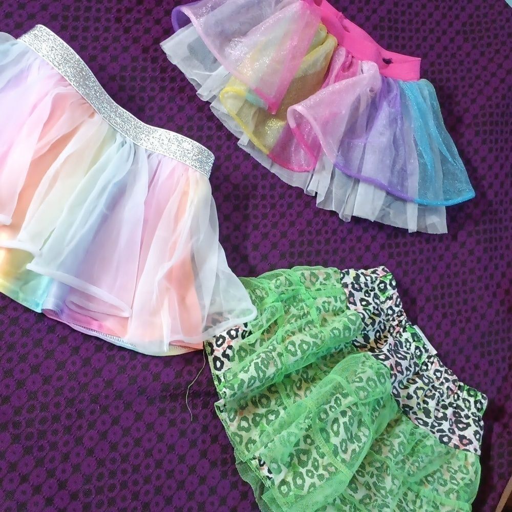 🤠3 Princess/ Ballerina Tu-Tu's/Skirts Sizes 18 M & 24 M